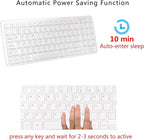 Wireless Bluetooth Keyboard, Universal Multi-Device Keyboard with Number Pad and Media Hotkeys, USB + Dual BT Connection, Ergonomic Design Slim for Windows Computer/Laptop/Tablet