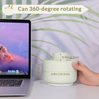 SKYDUE 360 Degree Rotating Desk Organizer, Small Dual-Purpose Pencil Pen Holder for Desk, Rotating Pencil Cup with 5 Slots, Office Supplies, Desk Decor for Office, School, Home