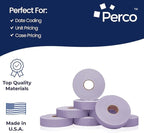 Perco Lavender Pricing Labels for Monarch 1136 Price Gun - 3 Sleeves, 24 Rolls Value Pack - 42,000 Price Marking Labels - with Ink Rolls Included