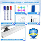 maxtek Rolling Whiteboard, 72x40 Large Double-Sided White Board Dry Erase on Wheels, Giant Magnetic White Board Standing for Office, School, Home Office, Homeschool(72 x 40)