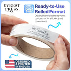 200 Personalized Address Labels - Glossy White Return Address Label 2.5" x 0.75'', Stylish Fonts for Envelopes & Packages, Customizable Labels for Home or Office Use