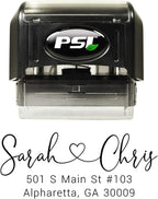 Address Stamp - Personalized Self Inking Return Address Stamper - Black Ink - Custom Wedding Stamp for Invitation Envelopes