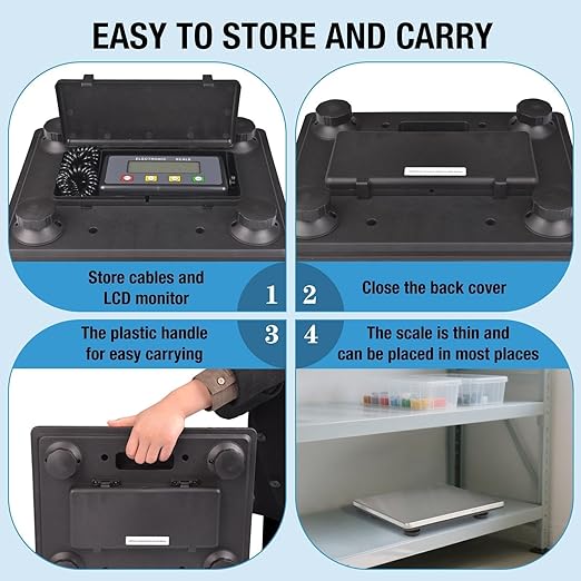 SurmountWay Large Shipping Scale, 440lb/0.35oz Digital Postal Scale with Tare/Count/Auto-Off Function, High Accurate Shipping Scale for Packages,Small Business,Luggage,Warehouse,Home (15.3"x11.8")