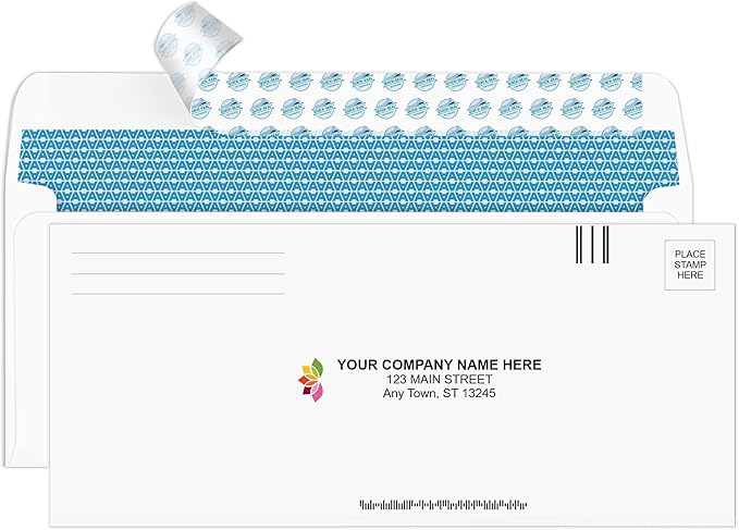 Aimoh 500#9 Custom Printed Reply Envelopes - Self-Seal Security - Personalized with Logo and/or Return Address - Self-Seal, 3-7/8 x 8-7/8 Inches, 500 Count (7-30138-500)