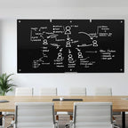 Large Black Glass Dry Erase Board, 96 x 48 Inches Magnetic Glass whiteboard,8' x 4' Frameless Blackboard for Office, Home, School