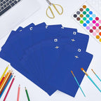 Geyee 100 Pcs Clasp Manilla Envelopes 6 x 9 Inch Gummed Colored Envelopes for Storing or Mailing for Home Office Business Supplies(Dark Blue)