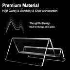 Acrylic Business Card Holder for Desk & Counter, Business Card Holder Display, Clear Business Card Stand, Business Cards Holder Stand, Desktop Plastic Name Card Organizer, 6 Pack