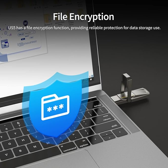 Netac 128GB Portable External USB Solid State Drive Type-c and USB 3.2 Dual Interface, up to 400MB/s Security Protection for Data Storage, Expansion of Storage for Photos/Videos/Music/Files, US5