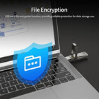 Netac 128GB Portable External USB Solid State Drive Type-c and USB 3.2 Dual Interface, up to 400MB/s Security Protection for Data Storage, Expansion of Storage for Photos/Videos/Music/Files, US5