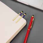 15 Pack Stylus Pens for Touch Screens Stylus Pen Compatible with Phone Tablets Kindle and Black Ink Ballpoint Pens-2 in 1 Stylists pens for Touch Screens (Gold)