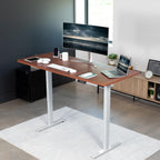 VIVO Electric 71 x 30 in Standing Desk, Memory Height Adjustment, 1B Series, Dark Walnut Top Gray Frame, DESK-KIT-1G7D