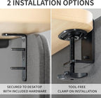 VIVO Clamp-on 24 x 24 inch Privacy Panel, Sound Absorbing Cubicle Desk Divider, Acoustic Partition, Dark Gray, PP-1-V024D