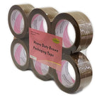 iMBAPrice 2-inches Brown Sealing Tape 6 Roll of 110 Yards (6X 330 Feet) Long 2" Wide Tan/Brown Color Shipping Packaging Tape