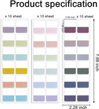 Potanro Sticky Book Tabs 360PCS Notebook Tabs Colorful Book Annotation Tabs Kit Writable Book Tabs Repositionable Color Page Markers Bible Tabs for Office Supplies