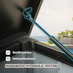 Domi Deck Box 190 Gallon, Waterproof Lockable Steel Outdoor Storage Container for Outside Cushions, Garden Tools and Pools Equipment, Brown