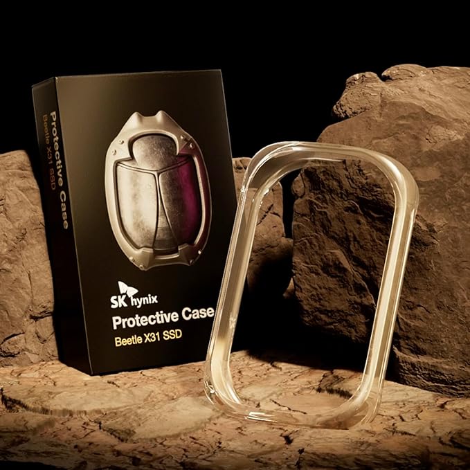 SK hynix Beetle X31 2TB Portable SSD with DRAM, up to 1050MB/s, USB 3.2 Gen2, External Hard Drive Compatible with PC, Mac, Laptop, PS5 (Dark Grey)