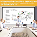 H-Qprobd 8'x4' Whiteboard Commercial-Grade Large Magnetic Dry Erase White Board for Wall - 96"x48" Presentation Boards for Business, Education & Government - Aluminum Frame Wall Mounted Whiteboard