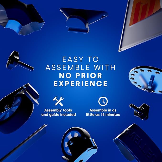 Rolling Dry Erase Board 60 x 46 - Large Portable Magnetic Whiteboard with Stand - Double Sided Easel Style Whiteboard with Wheels - Mobile Standing White Board for Office, Classroom & Home