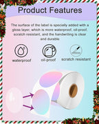 2 inch Round Thermal Labels, Thermal Printer Labels use for Barcode, Shipping, Customized, Circle Direct Thermal Stickers 500 Labels for Printer, Fantasy Purple