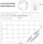 Wall Calendar -Calendar 2026-2027 from Jan. 2026 to Jun. 2027,18 Months Calendar,12"×17"Thick Paper with festival Dates and Ruled Blocks for Home or Office New Year and Christmas Gifts