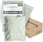 Poly Mailers 10x13 Inch 500 Pack Medium Shipping Bags Strong Thick Mailing Envelopes | Self Sealing Adhesive | Waterproof & Tear Resistant | Small Business Packaging for Clothing - Boho Green