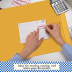 25 Pcs Clasp Envelope 16 x 20 Inch Large Manilla Envelopes with Clasp Closure for Mailing Thick Documents Home, Business, Legal or School Office Storing (Golden)