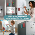 SCRIBBLEDO Dry Erase Eraser Boho Magnetic White Board Eraser for Streak-Free Cleaning for Dry-Erase Whiteboard Multi Pack for Classroom Office & Home 2 Pack