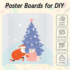 4 Pack Trifold Poster Board, 36x48 Inches White Presentation Board, Portable Display Board for Science Fair, School DIY Project and Business Exhibitions