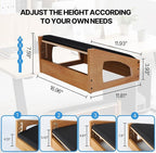 Ergonomic Foot Rest, 4 Adjustable Height Foot Stool,Footrest Under Desk， Soft Cushions,Foot Rest Office,Improving Posture, Promoting Blood Circulation（Natural）