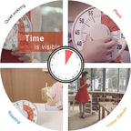 Lavigo Kitchen Timer, Countdown Visual Analog Timer, Quiet Counting, Low Loud and Mute Alarm for Teachers Classroom, Kids, Adults Kitchen, Office, Gym (Green) LT21-TC 7.5 inches