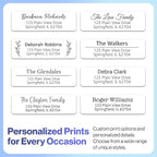 200 Personalized Address Labels - Glossy White Return Address Label 2.5" x 0.75'', Stylish Fonts for Envelopes & Packages, Customizable Labels for Home or Office Use
