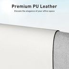 Aothia Leather Desk Pad Protector, Mouse Pad, Office Desk Mat, Non-Slip PU Leather Desk Blotter, Laptop Desk Pad, Waterproof Desk Writing Pad for Office and Home (36" x 17", Off-White)