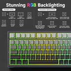 G98 PRO Wireless Mechanical Keyboard, Tri-Mode Connection Gaming Keyboard, Hot Swappable Custom Gasket Structure Pre-lubed Linear Switches Double Shot PBT Keycaps RGB LED Backlit Gradient Black