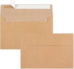 65 Packs A4 Invitation Envelopes, Brown Kraft Envelopes, 4x6 Photo Envelopes for Invitations, Envelopes Self Seal for Weddings, Baby Shower, Photos, Postcards, Greeting Cards, Mailing