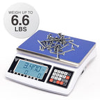 PEC Digital Counting Scale - Digital Inventory Scale for Packages and Mail - Weight Counting Scale for Coins and Small Parts - 6.6lbs