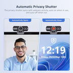 NexiGo HelloCam Pro, Webcam with Windows Hello, 1080P 60FPS Autofocus, True Privacy, Automatic Electronic Shutter, Computer Camera, Microphone, Facial Enhancement, HD USB Web Cam