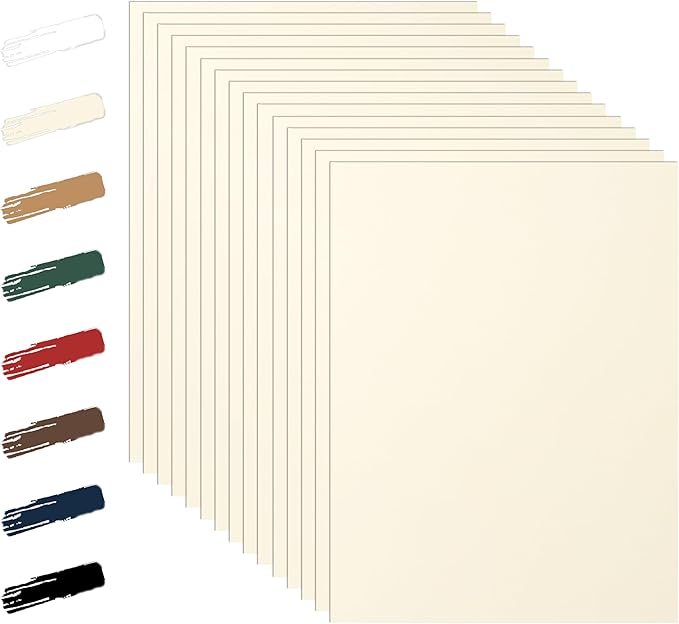 28 Sheets Cream Cardstock 8.5 x 11 Ivory Paper, 250gsm/92lb Premium Off White Paper Card Stock for Wedding Invitations, School Crafting, Memus, DIY Card Making, Graduations, Business Cards