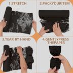 Honeycomb Packing Paper, 12" x 100' Packing Paper Substitute Alternative for Bubble Cushioning Wrap for Moving Shipping Packaging, Recyclable Moving Supplies Bubble Packing Wrap Roll-Black