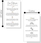 Car Diffuser Instruction Cards | Physical Printed 2" x 3.5" inches Business Card Size | Car Diffuser Supplies | White with Black Design