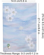 BLBMH Bookmark Book Covers for Paperbacks 5.5x8.5 Book Cover for Privacy Hardcover Adjustable Book Sleeve for Soft Cover Books Fabric Softcover Protector for Women - Flower B 8.5in