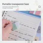 Golcellia 300 Pieces Tabs, Sticky Index Tabs, Sticky Tabs, Repositionable Tabs, Page Markers Sticky Notes, Translucent Writable and Ruler, Reading Notes, Page Tabs