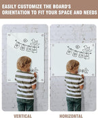 Magnetic Glass Whiteboard，24"x18" Wall Mounted Frameless Dry Erase Board for Office, Home & School White