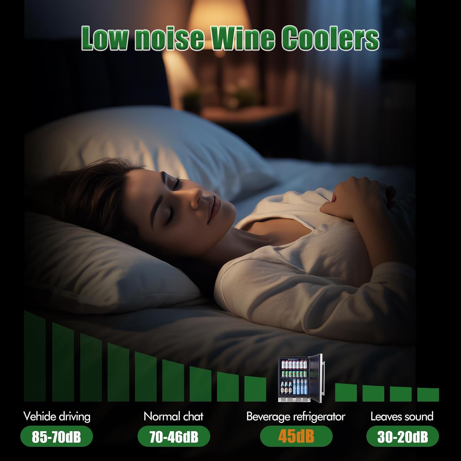 Kalamera Beverage Refrigerator, 24 inch Under Counter Drink Cooler for 154 Cans 32-41℉ Temperature Range, Built-in or Freestanding Ooutdoor Fridge with Stainless Steel Door