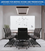 SWANCROWN Large Magnetic White Board, Dry Erase Board 72 x 40 Inches with Thick Aluminum Frame, Large Dry Erase Board for Wall Built-in Magnetic Pen Holder & Long Marker Tray for Conference Room