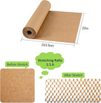Honeycomb Packing Paper 20" x 420' Recyclable Cushion Packing Paper Expanding Honeycomb Packing Paper Wrap Roll Eco Friendly for Moving Shipping Gift Packaging Breakables