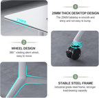 Conference Room Tables,Folding Conference Rolling Meeting Modern Training Table with Flip Top,Mobile Conference Table with Four Locking Wheels,for Meeting Room Office Classroom(2pack 55in)