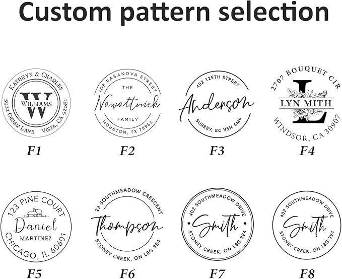 Custom Address Stamp - Self Inking Personalized Rubber Stamp for Mailing Envelopes, Packages, Wedding Invites & Business Mail (Round)