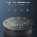 NexiGo Meeting 360 (Gen 2), 8K Captured AI-Powered Framing & Speaker Tracking, 1080p HD 360-Degree Smart AIO Video Conference Camera, 8 Noise-Cancelling Microphones, and Speaker (Renewed)