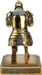 King's Guard Knight Pen Holder Pen Stand Desk Organizers and Accessories Resin Pencil Holder as Gift with a Metal Sword Letter Opener for Office and Home (Bronze(Plating))