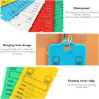 200 Car Key Tags with Labels Plastic Car Dealership Key Tags Self Locking Automotive Identifiers Blank Shop Labels with One Pen (Mixed Color)
